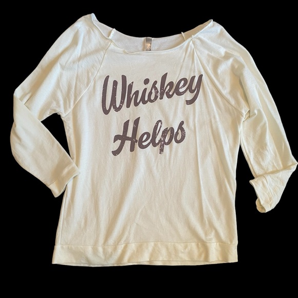 Tops - NWOT! ‘Whiskey Helps’ Graphic Shirt